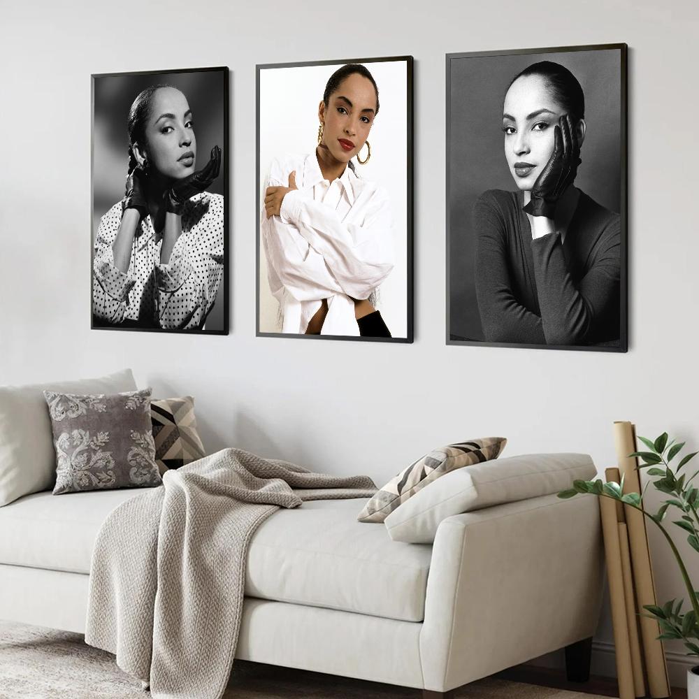 1 шт. Band Sade A-Adu Певица Самоклеящийся Художественный Постер Водонепроницаемая Бумажная Наклейка Кофейня Бар Комната Настенный Декор