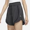 Jordan Solid Color Logo Print High Waist Straight Leg Shorts Women Shorts Black DQ4456-010