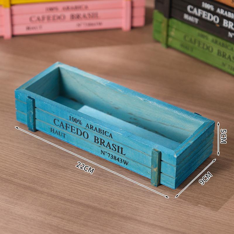 1 шт. Винтажный деревянный суккулентный горшок, балконный горшок для растений, прямоугольный ящик, цельный деревянный суккулентный бонсай, деревянный ящик с отделениями