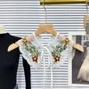 Organza Embroidery Dingzhu Shawl Collar White Detachable Shirt Collar Fashion Women's Lace Collar