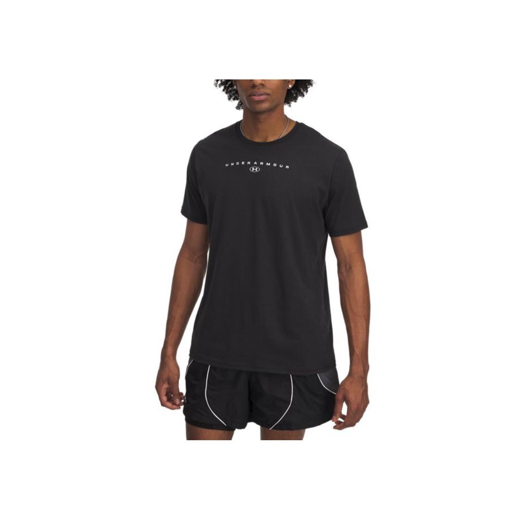 Under Armour Футболка мужская с коротким рукавом в стиле кэжуал и спорт, мода SS25, черная 6000211-001