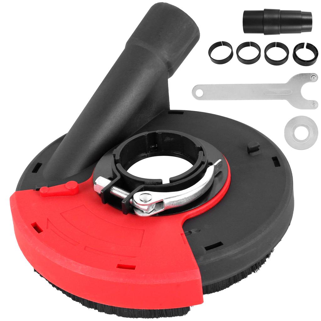 100/125 мм пылезащитный чехол для угловой шлифовальной машины, лицевая крышка пылеуловителя с разъемом, встроенная щетина, насадка для угловой шлифовальной машины