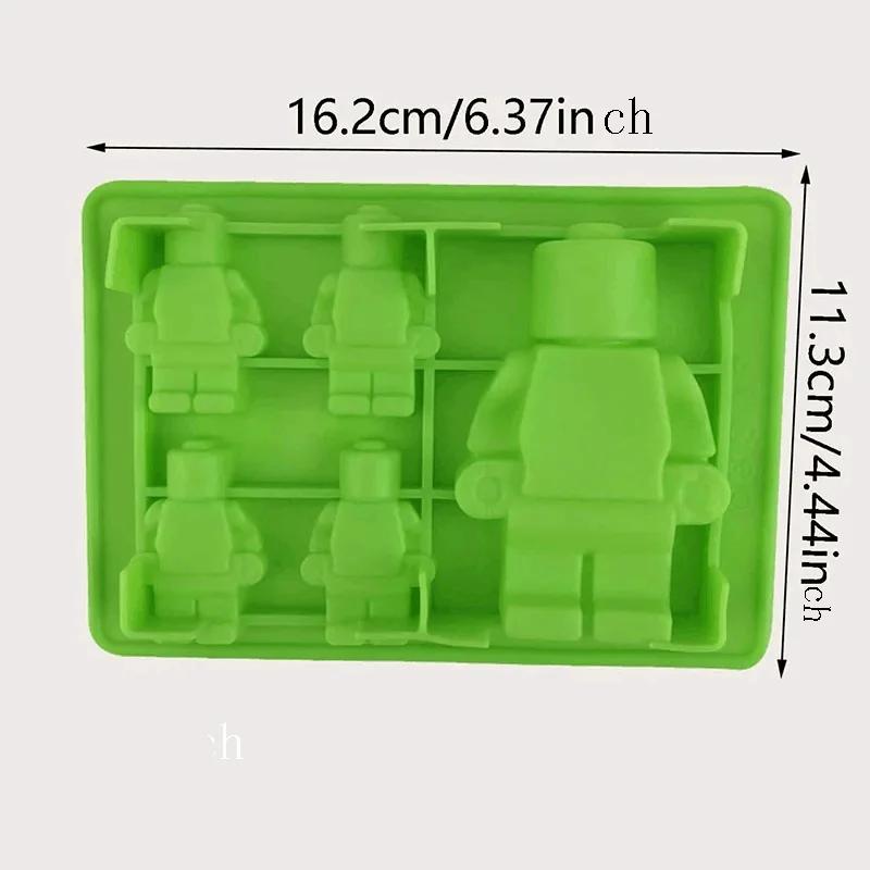 1 шт. форма для строительного блока робота, силиконовая форма ручной работы