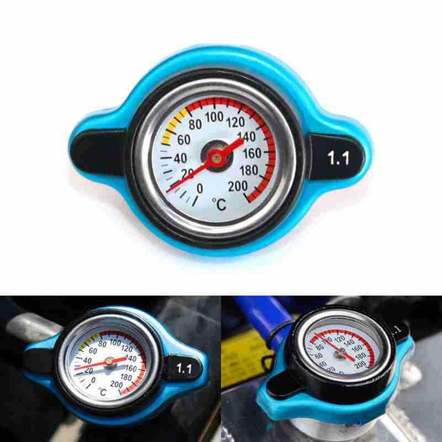 1x Car Accessory Thermost Radiator Cap Water Temp Gauge 1.1BAR Cover Universal