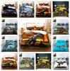 Deluxe Family Bedding Set 3D Dinosaur World Printed Quilt Cover and Pillowcase Set Boy Room Bedroom Bedding
