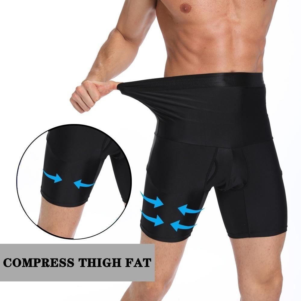 Mens Slimming Underwear Waist Trainer Cinchers Boxer Briefs Tummy Control Shaper Compression Shorts