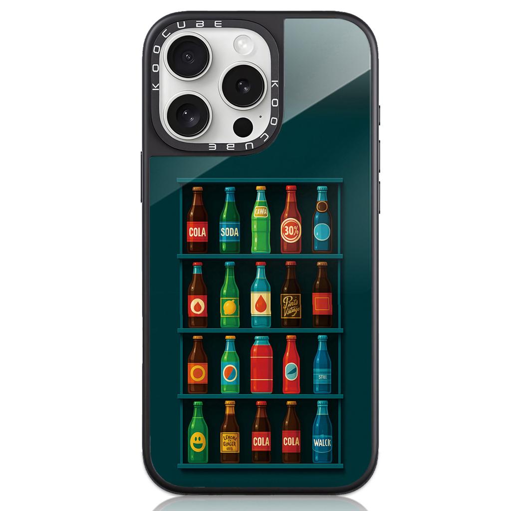 For iPhone 16 Pro Max Case High Aluminium-silicon Glass+PC+TPU Pattern Print Phone Cover Compatible with MagSafe