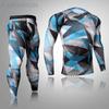 2 шт., комплект термобелья для мужчин Long Johns, леггинсы для фитнеса, компрессионный спортивный костюм, нижнее белье