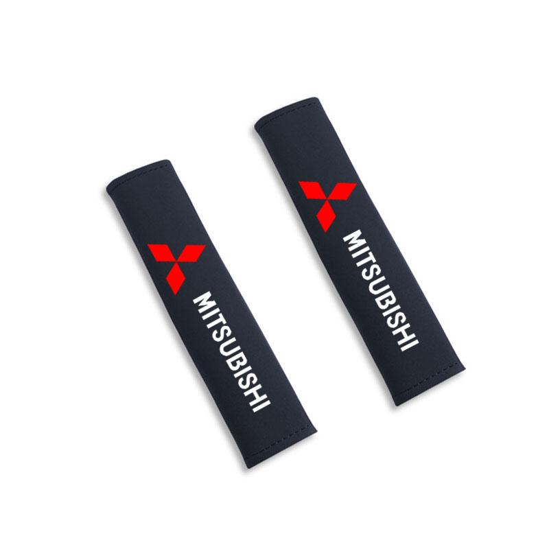 Car Safety Belt Shoulder Pad Safety Strap Cotton Flannel Cover for Mitsubishi Lancer ASX Outlander Pajero Evolution Accessories