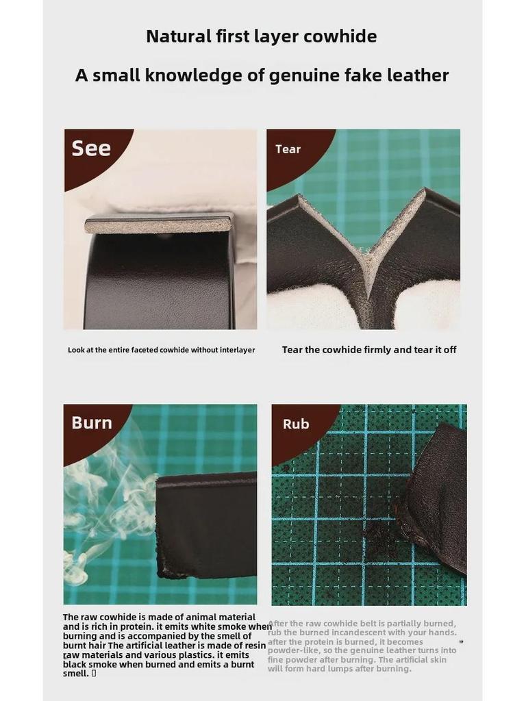 Men's Retro Copper Buckle Genuine Leather Belt - Simple Fashion Pin Style