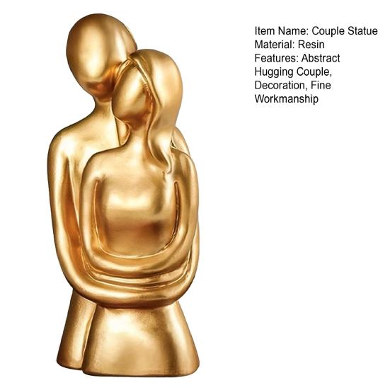 Абстрактная статуэтка обнимающейся пары Современная скандинавская статуэтка пары Скульптура Украшение для гостиной, спальни, офиса Юбилейный подарок на День святого Валентина