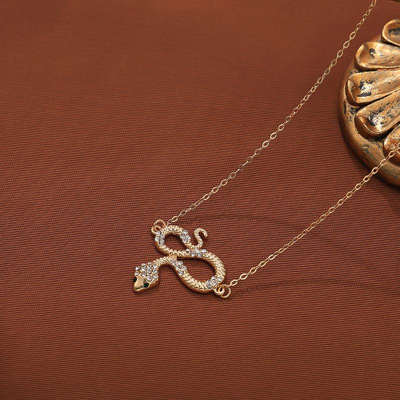 Модные аксессуары Ожерелье Знак Зодиака Змея Простое Универсальное Премиальное Женское Ожерелье-Цепочка на Ключицу Женское