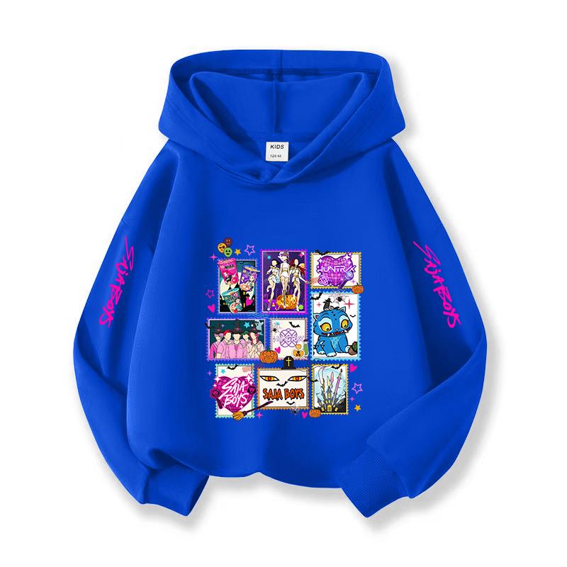 Kpop Korean Style Christmas Holiday Casual Children's Hooded Sportswear Halloween Witch Hunting Fan Fashion Girl Top