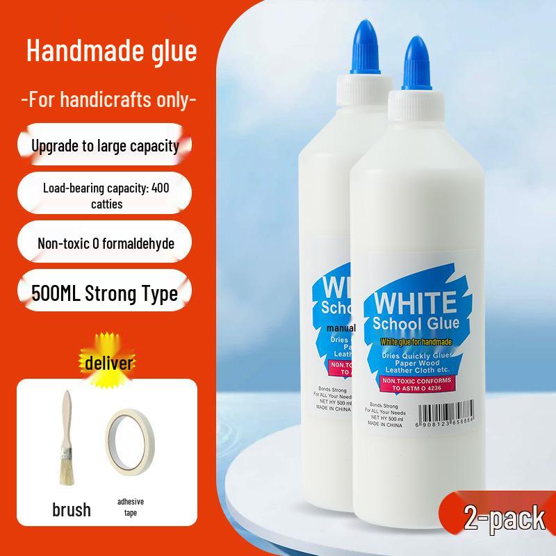 Быстросохнущий белый клей для детского творчества, слайма, художественных проектов и деревообработки в детском саду.
