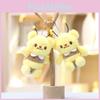 Butter Bear Animal Plush Toy With Keychain For Kids And Collectors