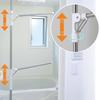 Iris Ohyama YM-260 Indoor/Bathroom Tension Clothes Dryer, Adjustable Height, Rust-Resistant, Foldable, 65cm Wide