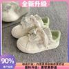 Guochao Niche Bow Graffiti Printing Little White Shoes Women's Spring New Versatile Casual Board Shoes