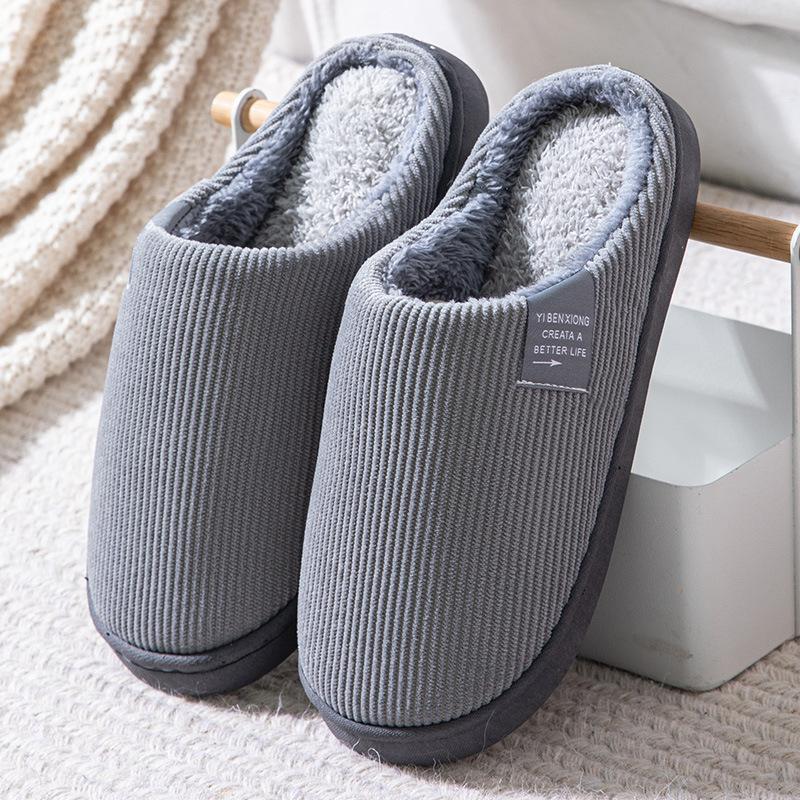Cotton Slippers Women's Winter Home Home Home Warm Non-slip Thick Bottom Couple New Wool Slippers Men's Autumn and Winter