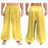 Мужские штаны для танца живота S-XXL Свободные атласные шаровары Эластичный пояс для сценического выступления тематической вечеринки