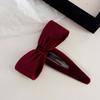 New Bowknot BB Clip Wine Red New Barrettes Autumn Winter Side Clip New Bang Clip Cropped Hair Pin Barrettes Headdress