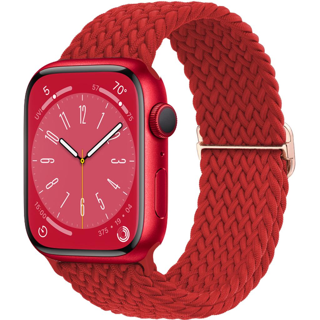 Плетеный Solo Loop для Apple Watch ремешок 44мм 40мм 49мм 45мм 41мм 46мм Эластичный браслет iWatch series 8 3 se 6 Ultra 2 9 10 ремешки