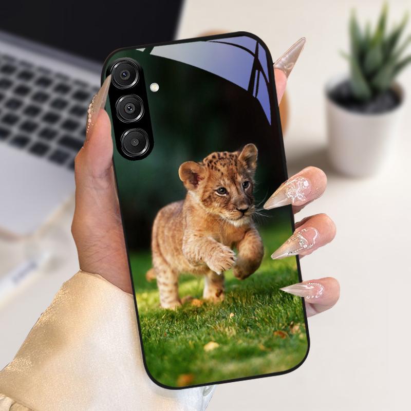 Модный Чехол Для Samsung A55 A56 Чехол A25 A26 Закаленное Стекло Чехол Для Телефона Для Galaxy A15 A35 A36 Жесткий PC Стекло Защитный Fundas