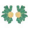 Новые серьги ретро сплава цветочные серьги женственные зернистые цветочные серьги