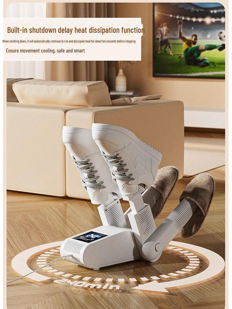 Бытовая сушилка для обуви Quick-Dry с таймером – теплая и компактная для использования в общежитии