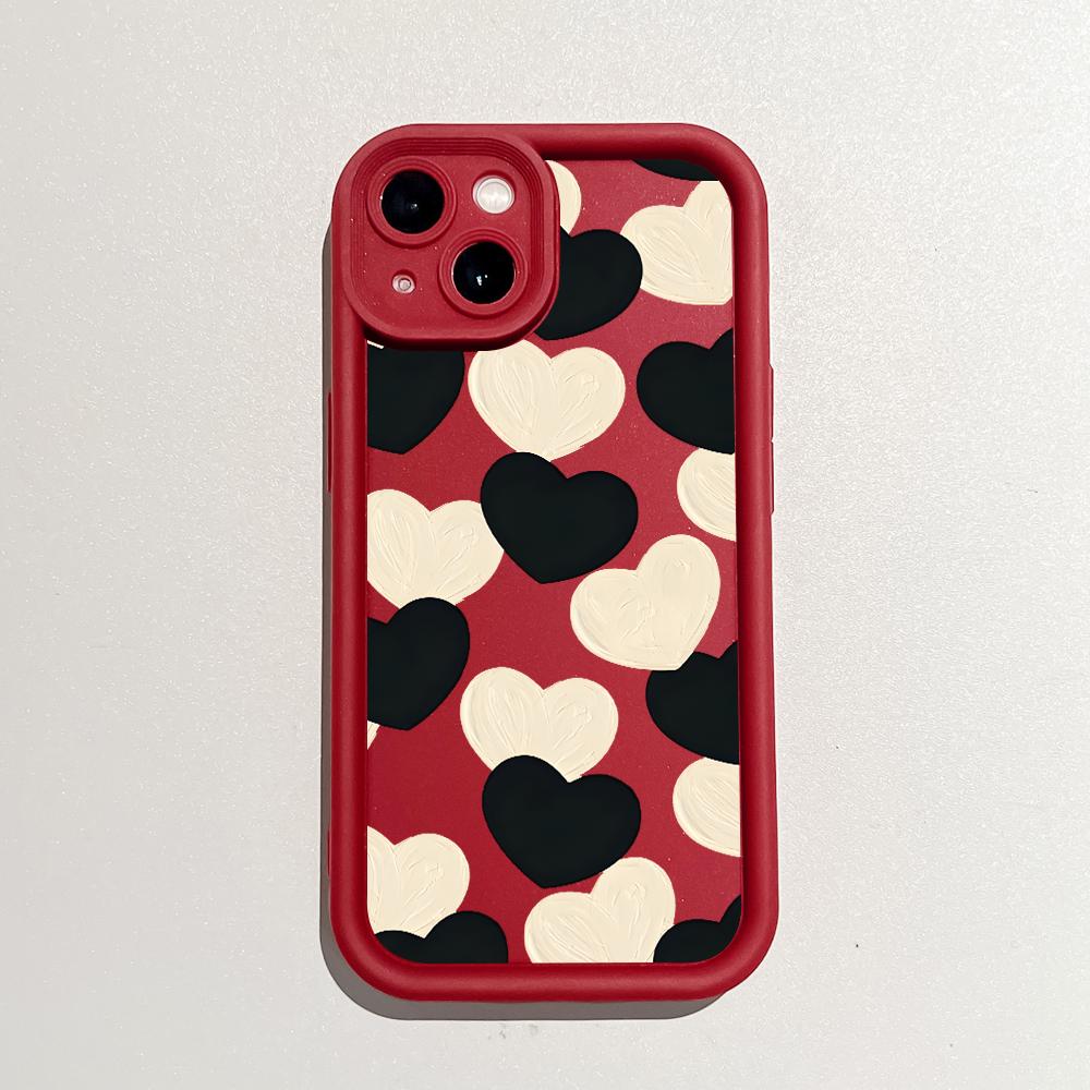 Силиконовый чехол для телефона Loves Love Heart с квадратной лестницей для Realme OPPO Reno VIVO Infinix Tecno Oneplus, полный чехол для камеры, противоударный резиновый чехол