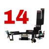 1x Charging USB Port Flex Cable For iPhone 14 Plus 13 Pro Max 14 Pro 13Mini Charger Dock Connector With Microphone Ribbon Repair
