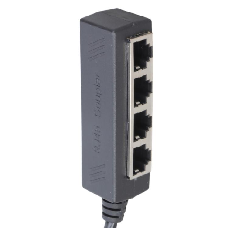 Сетевой сплиттер-адаптер RJ45 4 порта Расширение кабеля для школ и конференц-залов Простой в использовании