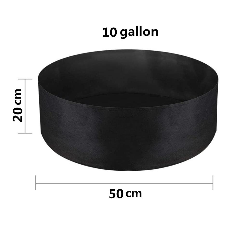 10/30/40/50/100 Gallons Fabric Garden Raised Bed Round Planting Container Grow Bags Fabric Planter Pot For Plants Nursery Pot