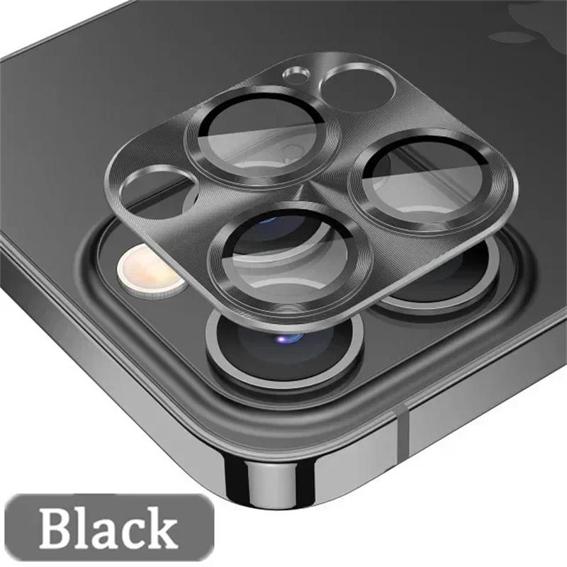 Luxury Metal Camera Lens Protector Glass For iPhone 15 14 Plus 13 12 Mini 11 Pro Max HD Back Lens Protective Film For iPhone 15 Pro Max