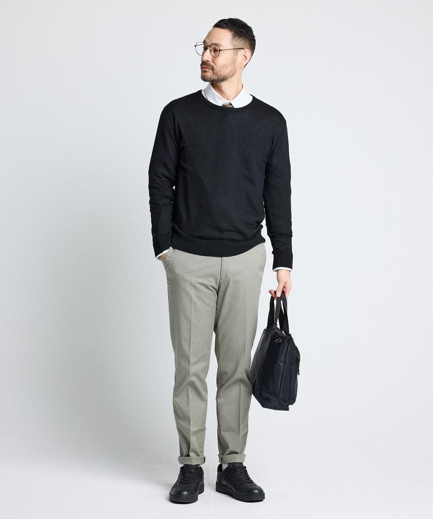 STCO [Black Label] Washable Round Wool Blend Knit Black (Basic Fit)_Sktuz01Nsb