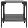 Coffee Table with Glass Top Black 78.5 x 40 x 40 cm Steel