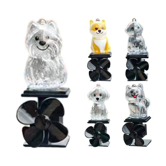 Декорация для мотоцикла Милая форма собаки Светодиодные огни на ветряной энергии Самозаряжающиеся ornaments на руль Аксессуар для велосипеда в форме собаки