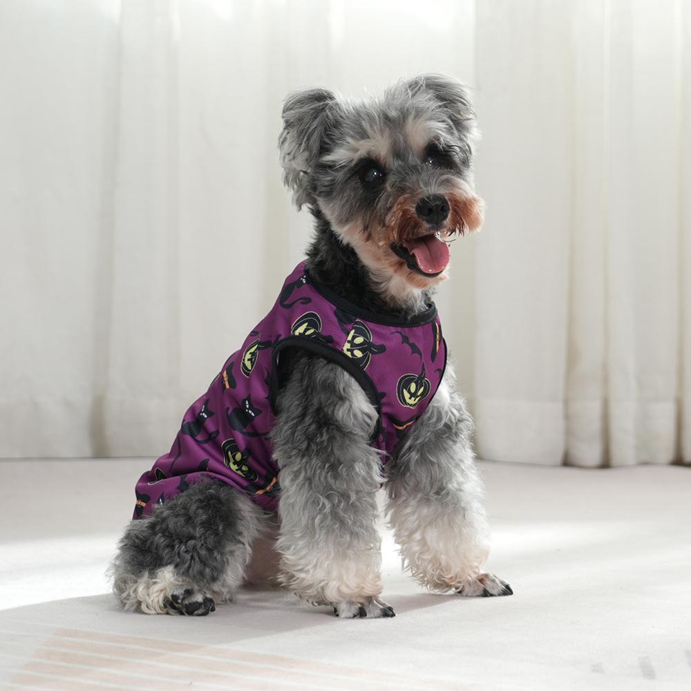 Жилет для домашних собак, одежда на Хэллоуин для маленьких собак, костюм для кошек, мягкая дышащая рубашка для щенка, котенка, милый шнауцер, мопс, одежда, наряды