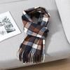 6-Color Autumn And Winter New Plaid Scarf Men'S Classic Earth Color Warm And Versatile Imitation Cashmere Scarf