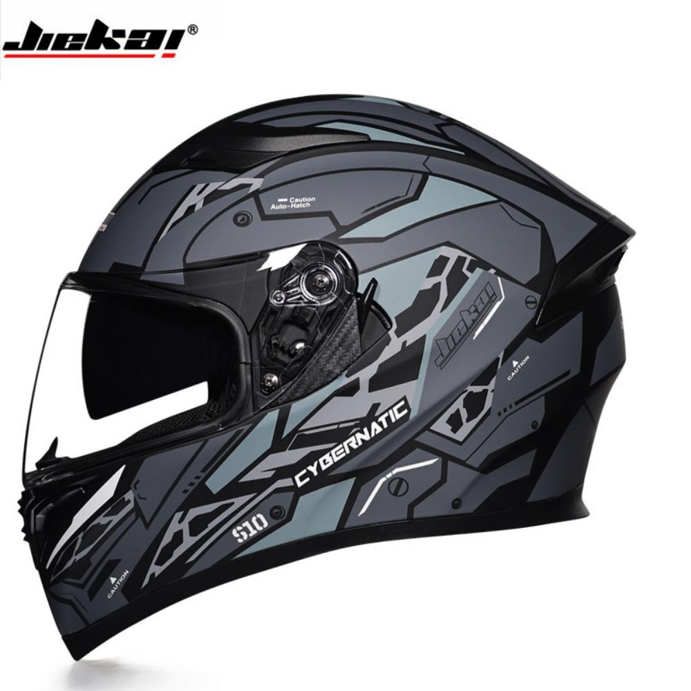 Double Lens Motorcycle Helmet Men's Off-Road Running Helmet Electric Vehicle Women's Winter Full Cap Full Helmet