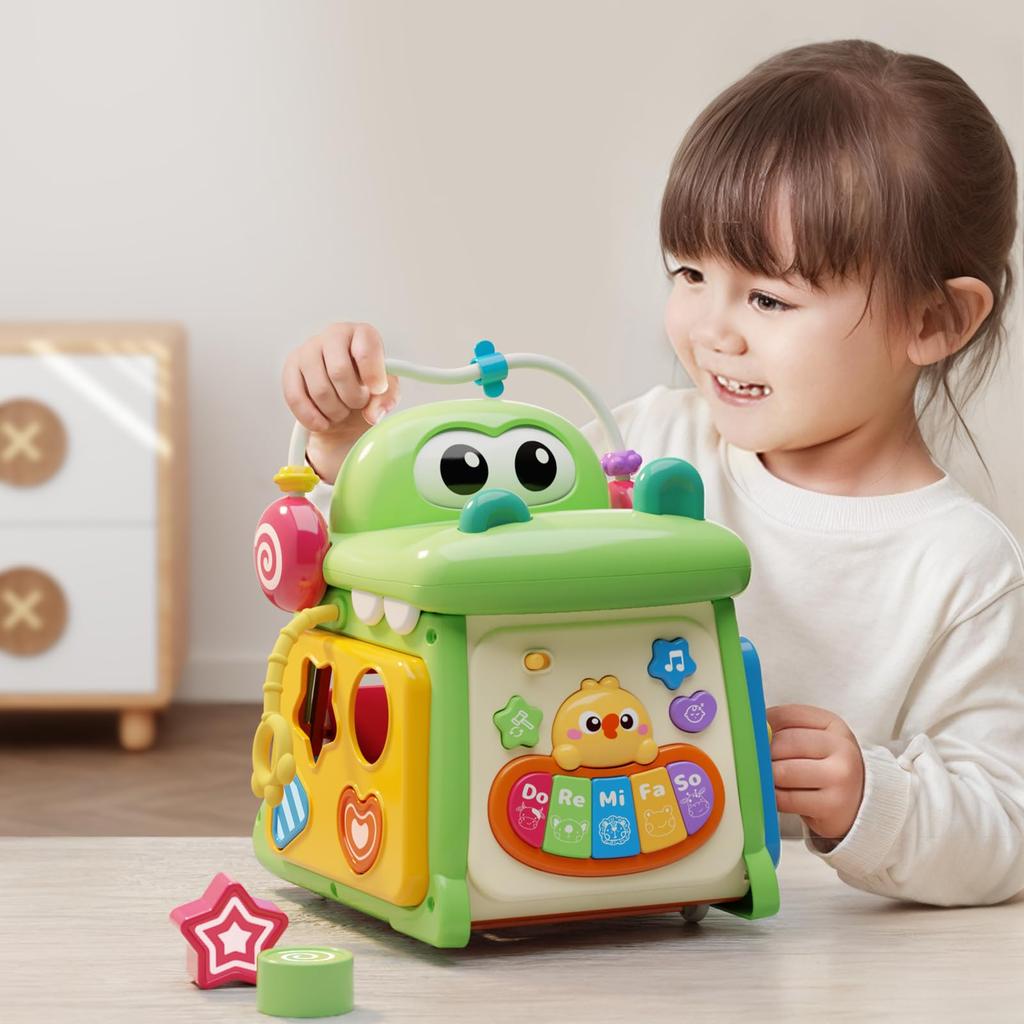 Игрушки для малышей Развивающие игрушки Монтессори для детей 1 года Звуковые игрушки Издают звуки и светятся Игрушки, стимулирующие пять чувств для малышей Озорные игрушки 1-го года жизни