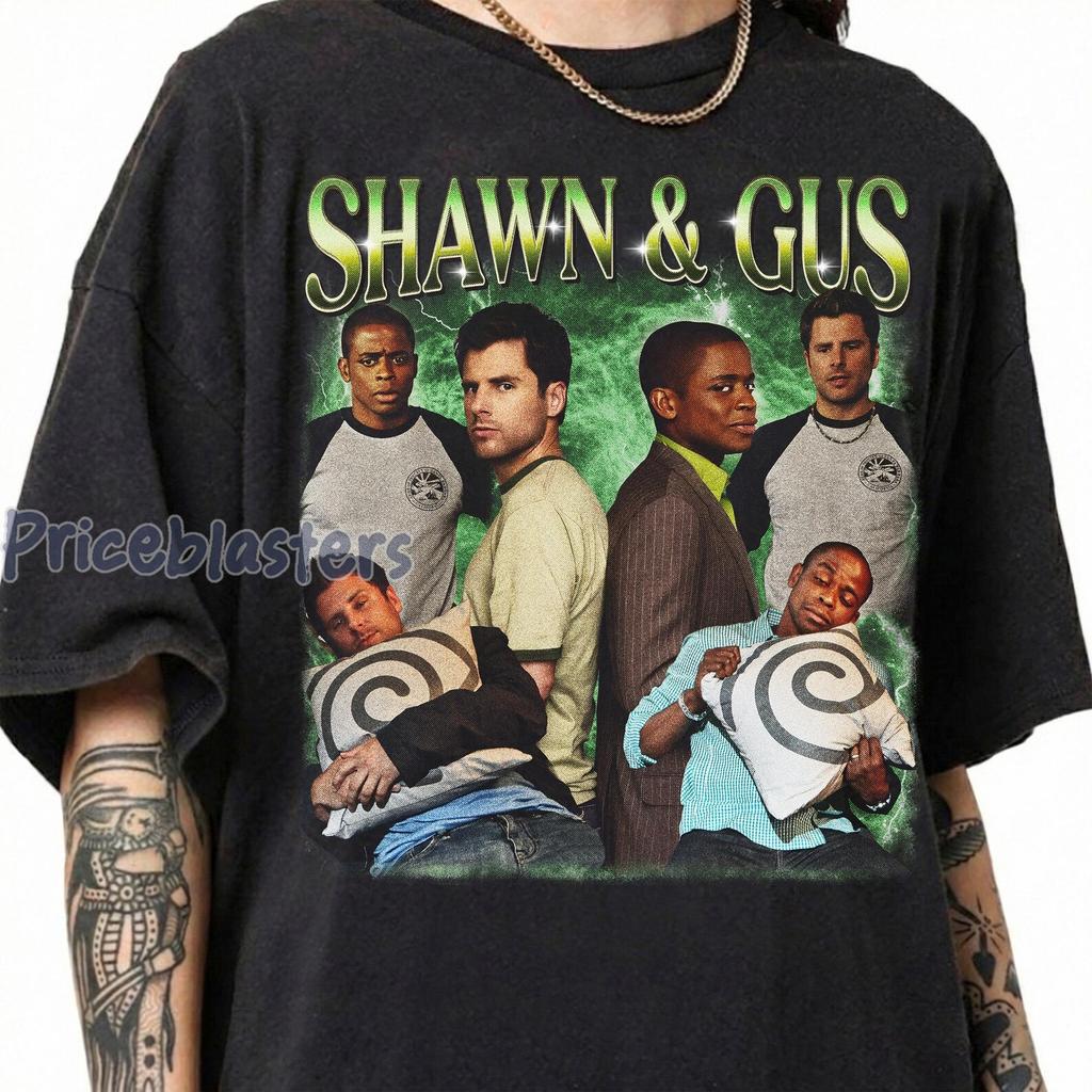 Two Men & Two Other Men, Green Background, Black Short Sleeve Shirt, Retro Style, Fan Gift