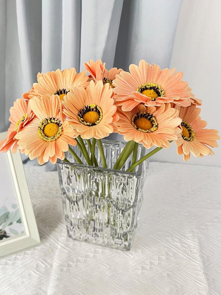 12 шт. 30 см Искусственные цветы Хризантема Гербера Маргаритка Цветы для дома Свадебная вечеринка Балкон Декор