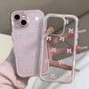 Чехол-бампер 2-в-1 с рисунком розовых бантиков, подходит для iPhone 17 16 15 14 13 12 11 Pro/Max/Plus, прозрачная противоударная задняя крышка