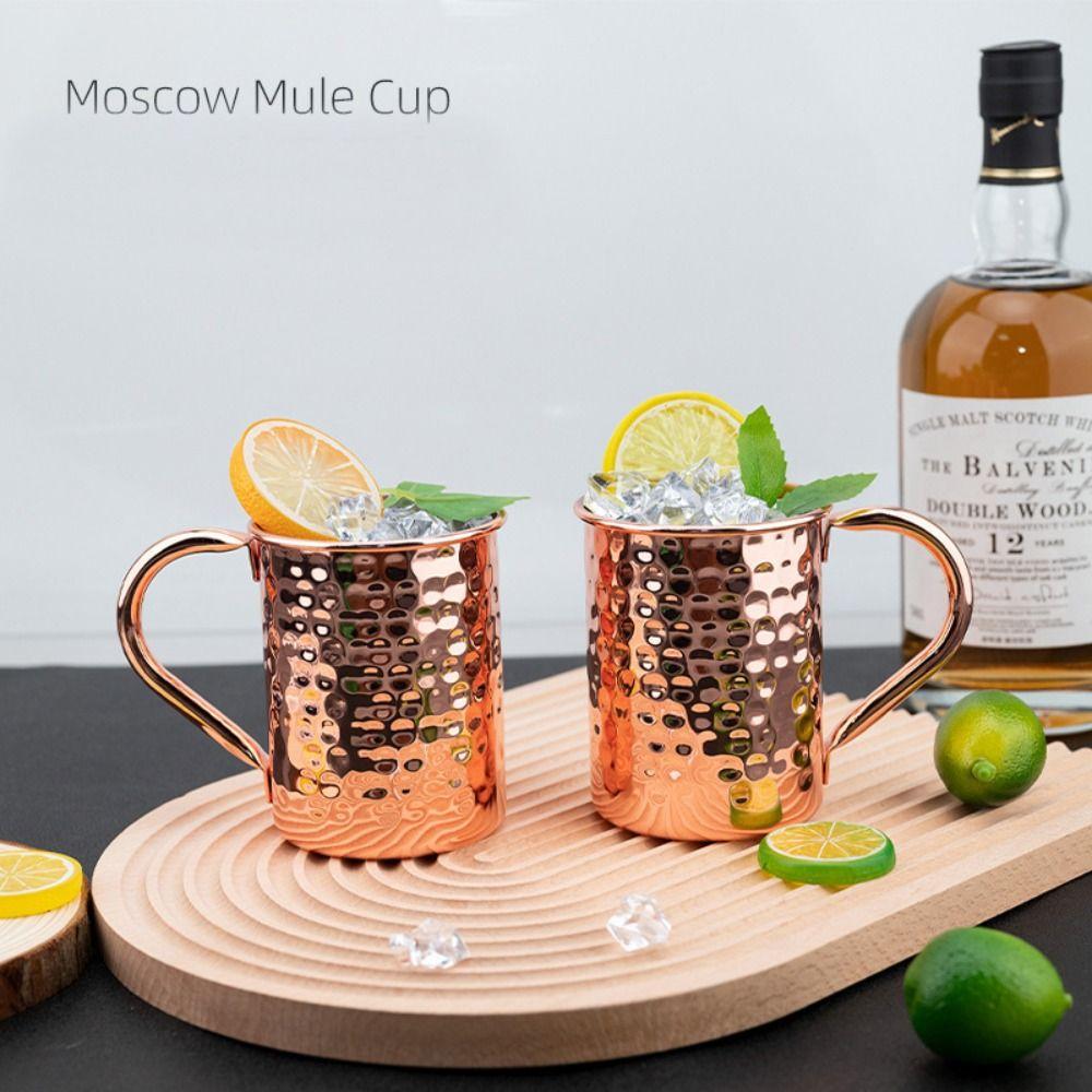 Rose Gold Copper Moscow Mule Mug Durable Coffee Cup New Coppery Beer Mugs Bar Drinkware