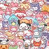 100 шт./пакет милые наклейки из мультфильма Sanrio My Melody Kuromi наклейки для украшения сумочки Cinnamoroll детский подарок наклейка
