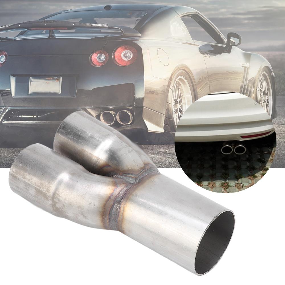 Коллектор выхлопной трубы из нержавеющей стали 2 дюйма, двойной вход, одинарный выход 2,5 дюйма