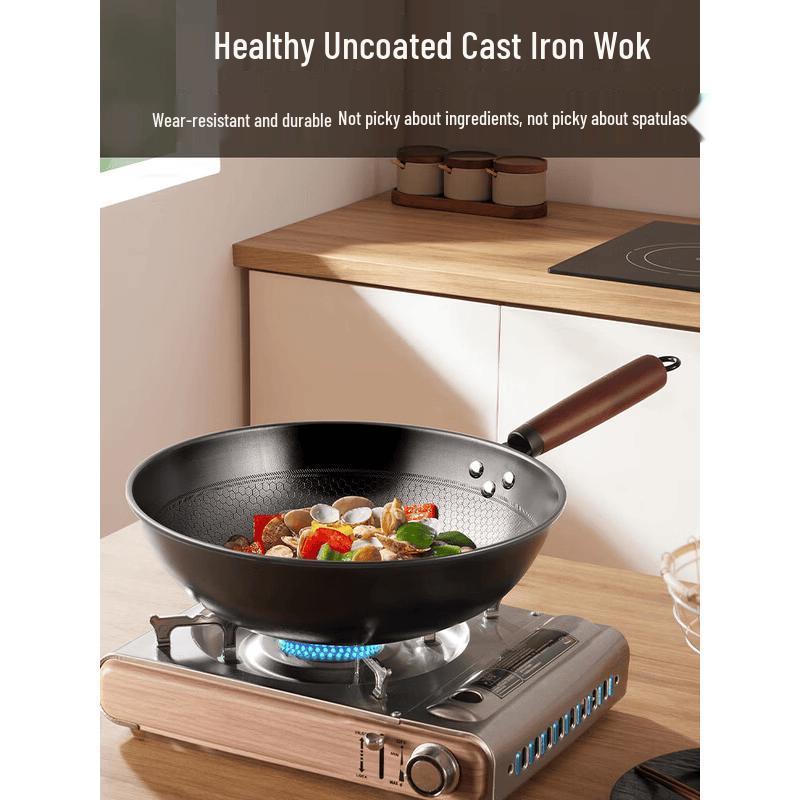 COOKER KING Black Iron II Wrought Iron Wok