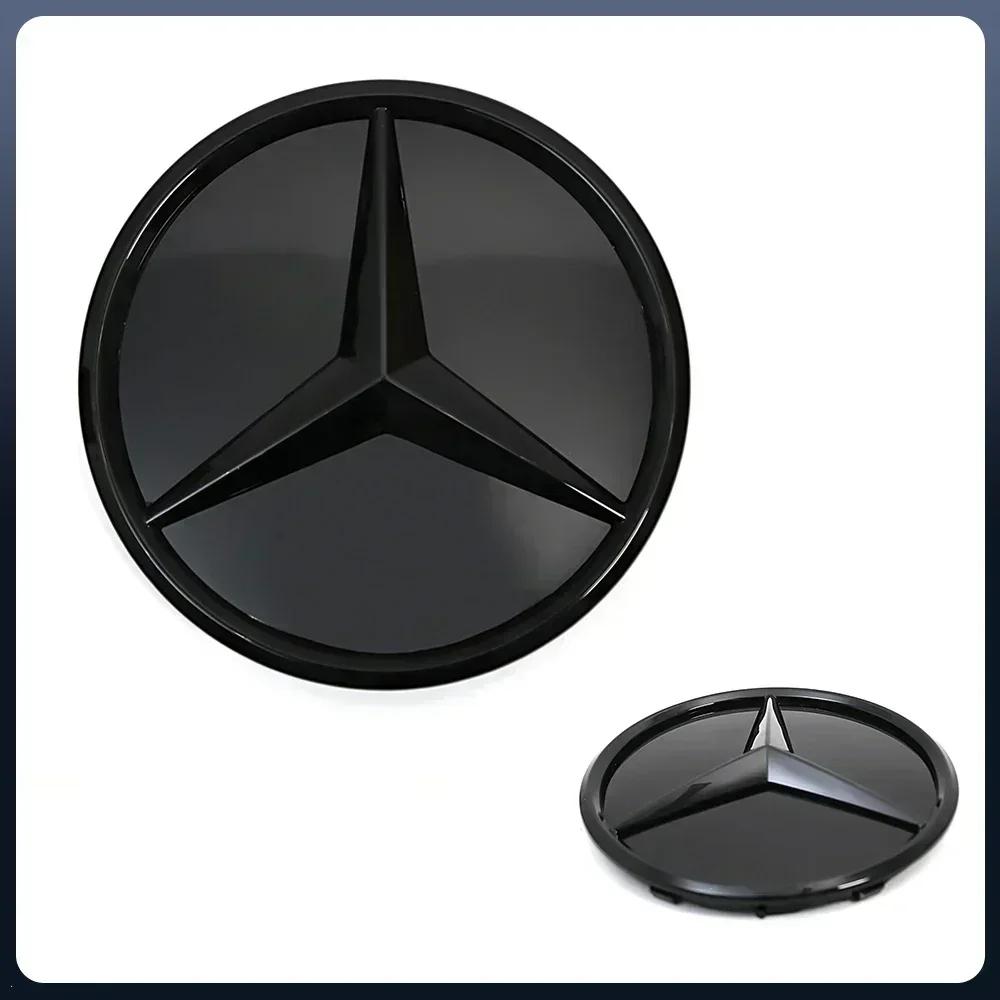 Car Sticker 2025 Hot For Mercedes Benz Front Grill Mirror Emblem Black And Silver Newest 3D Style Emblems Fit For Mercedes Benz