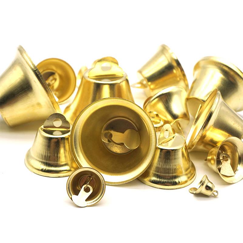 10 шт. золотой маленький колокольчик металлический подвесной колокольчик ручной DIY динамик колокольчик рождественская вечеринка домашний сад украшения принадлежности