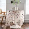 Christmas Transparent Lace Tablecloth White Rectangular Colorful Embroidered Flower Table Cloth Cover for Home Party Supplies